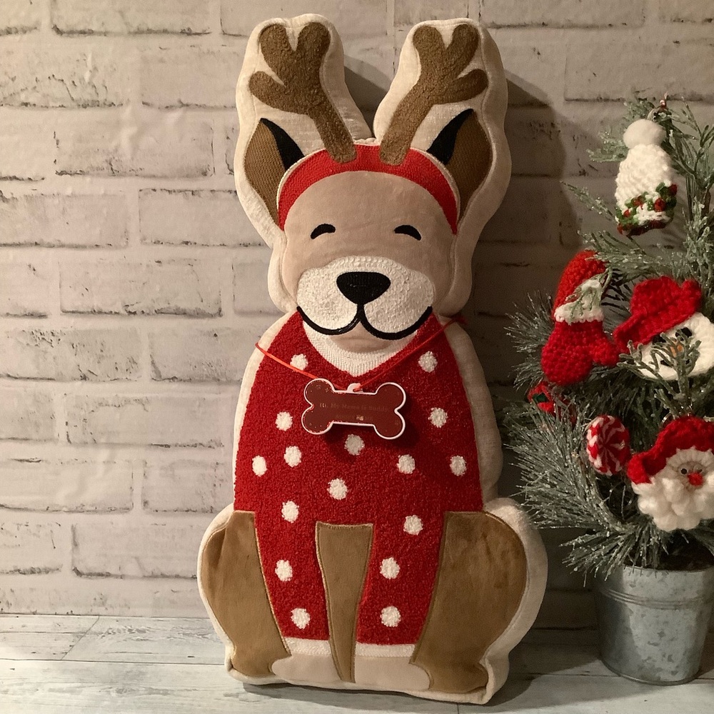 ENVOGUE 11×12 Dog With Antlers Pillow